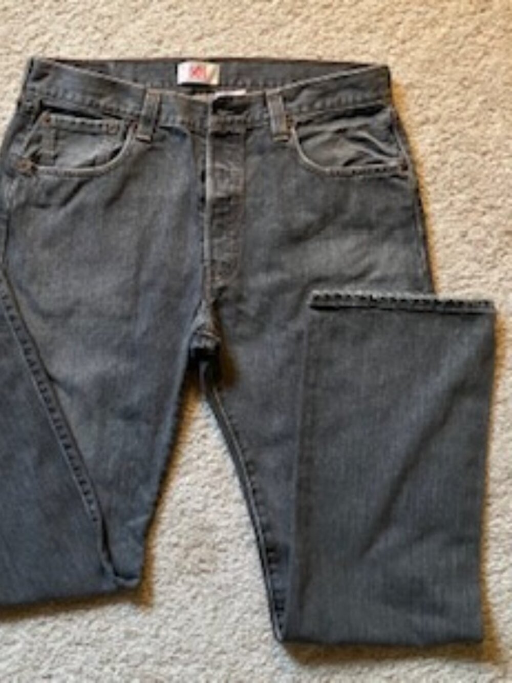 501 Grey Levi's 34x32 - Picture 2 of 4